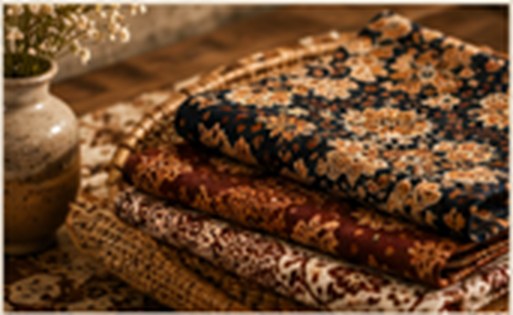 Tumpukan kain batik