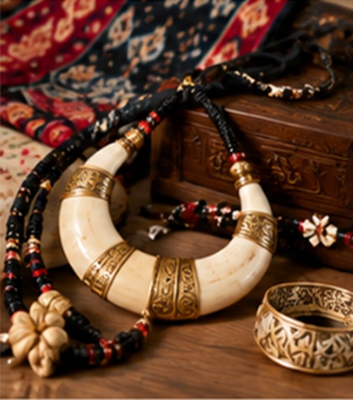 Kalung dan gelang aksesori etnik